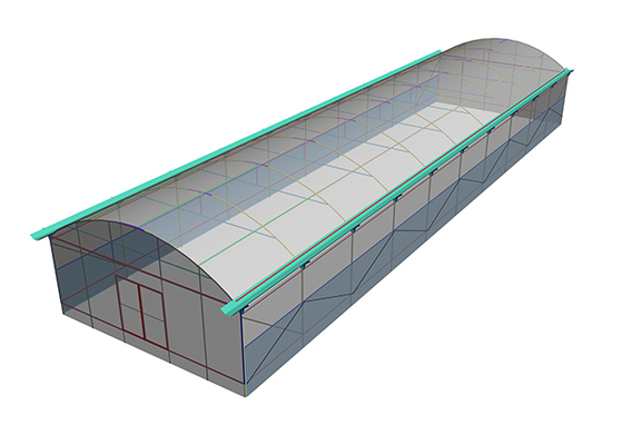 Buy 8m Wide Single Span Greenhouse with Galvanized Gutter 10-60m Length online manufacture