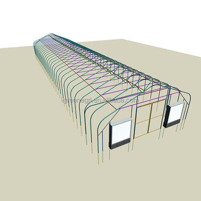 Buy Commercial Small Single-Span Agricultural Blackout Greenhouse with Motorized PE Film for Plant Light Deprivation Growing online manufacture