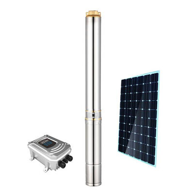 Buy DC Brushless Permanent Magnet Submersible Deep Well Solar Water Pump Set with External Controller 1 Year Warranty Made in China online manufacture