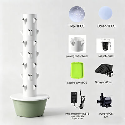 comprar Sistema inteligente de cultivo de torres hidropónicas verticales de hierbas al aire libre en interiores y vegetales Equipo de cultivo agrícola online manufacture