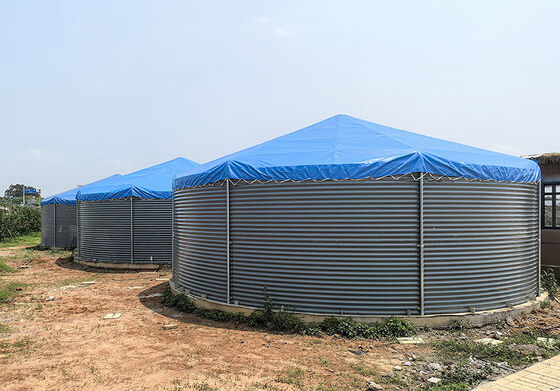 Buy Modular Bolted Galvanized Steel Water Storage Tank with Liner for RAS Aquaculture Fish Farming System online manufacture