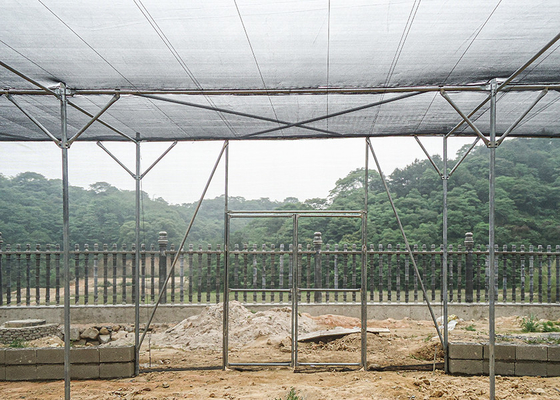 Ventilation Lightweight Flat Roof Shade Net House For Vegetable Cultivation